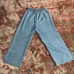 Side slit flowy pants